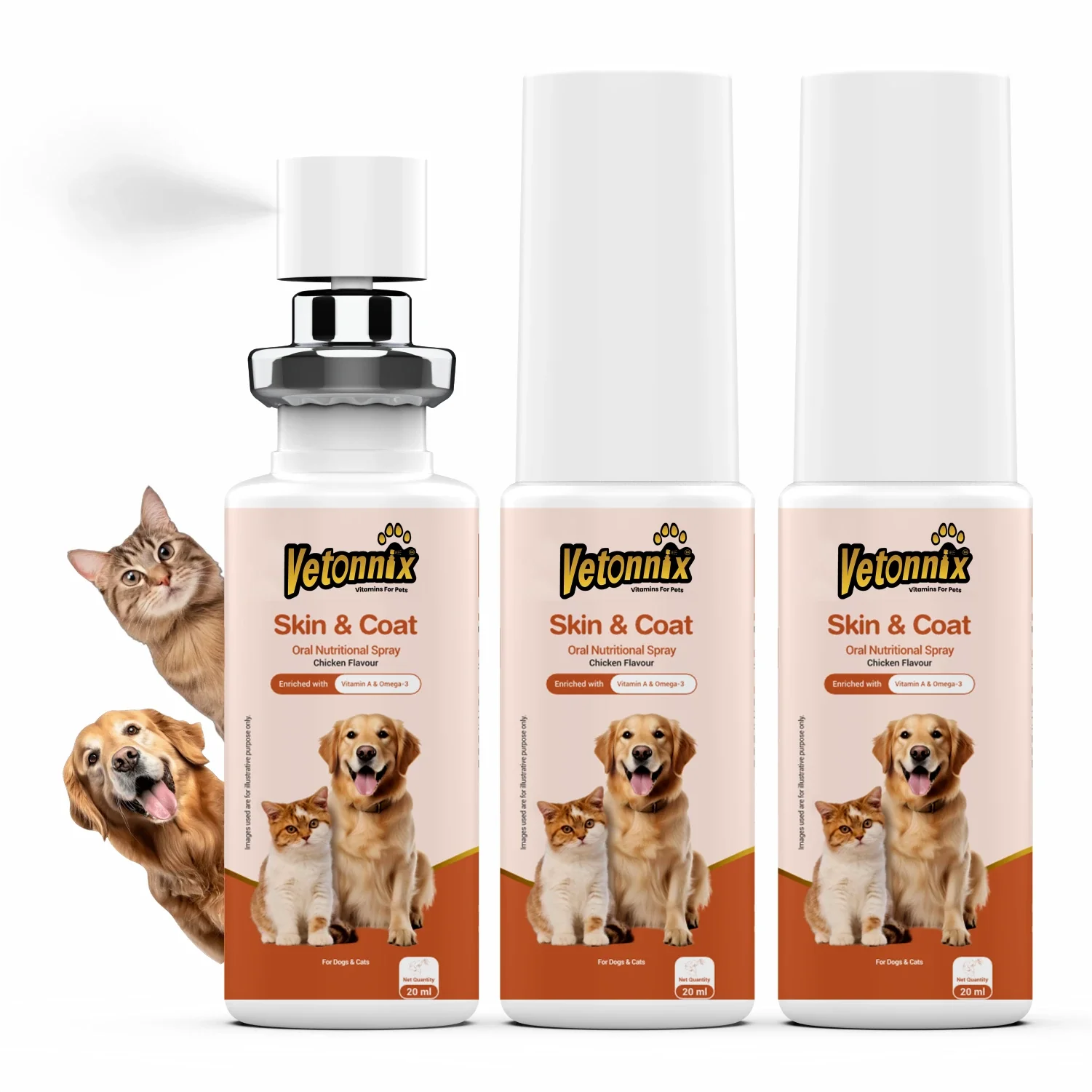 pet skin and coat supplement spray